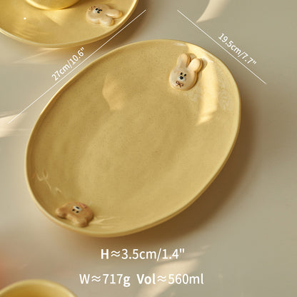 Adorable Yellow Ceramic Bowls Plates Mugs