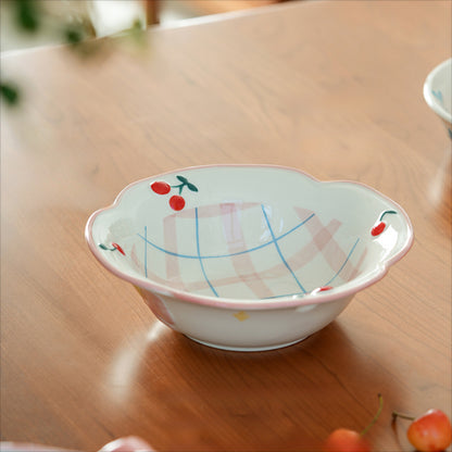 Underglazed Ceramic Rice Bowls Plates Spoon Set