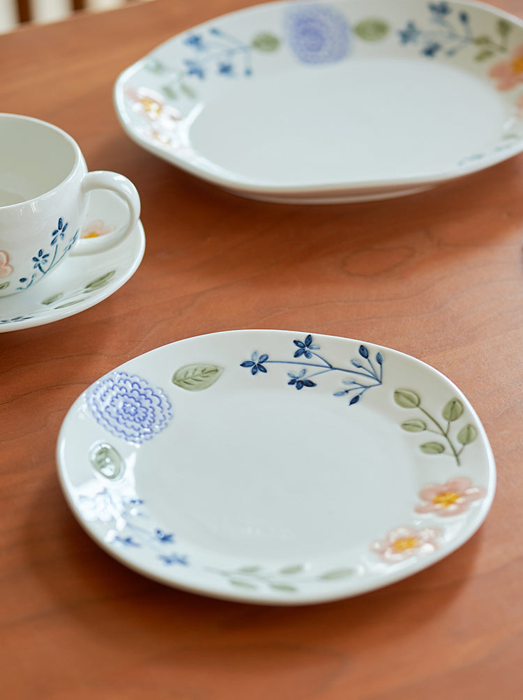 Delicate Cute Ceramic Plates Mugs for Tea Desserts - PeauleyHome