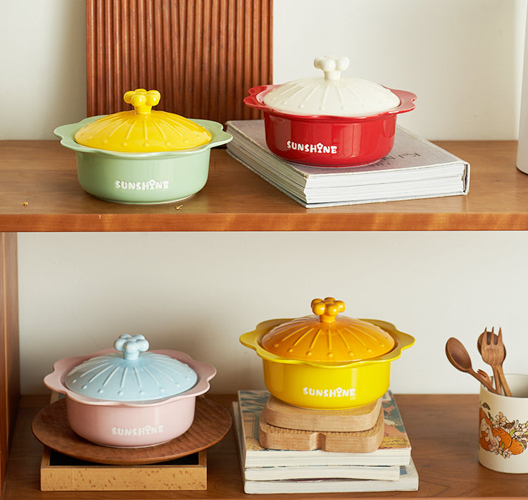 Original Adorable Ceramic Noodle Bowls Stewpot - PeauleyHome