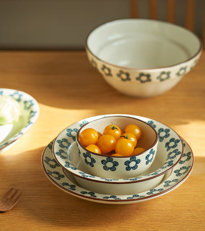 Pretty Floral Steak Plates Bowls New Arrival - PeauleyHome