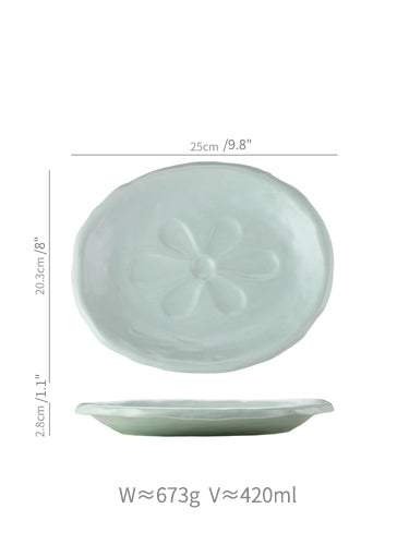 Lovely Delicate Ceramic Rice Bowls Plates Spoons