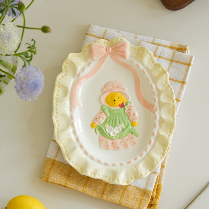 Exquisite Underglazed Ceramic Breakfast Plates