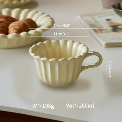 New Arrival Aesthetic Beige Ceramic Bowls Plates Mug