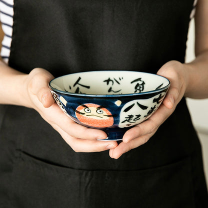 Japan Made Prosperity Animals Ceramic Rice Bowls