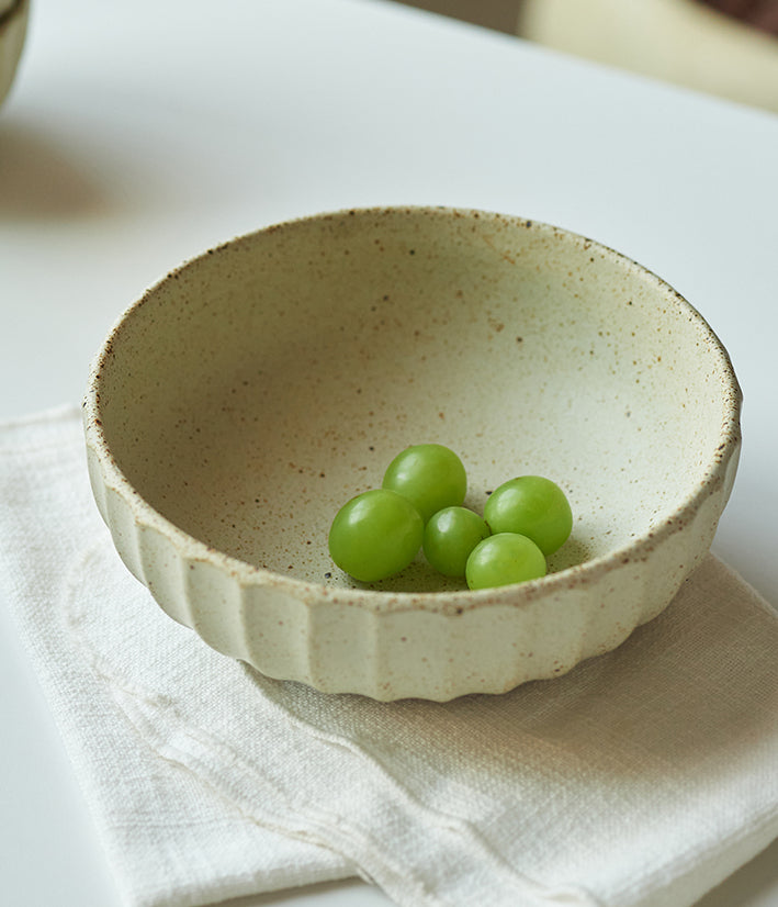 Vintage Crude Pottery Ceramic Rice Bowls Trays - PeauleyHome