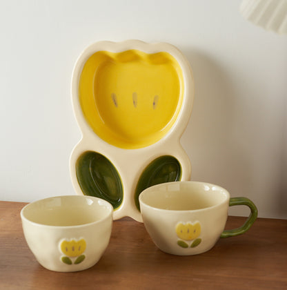 Adorable Ceramic Rice Bowls Tablewares Set - PeauleyHome