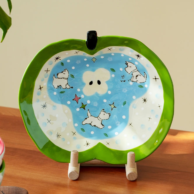 Adorable Underglazed Handpainted Ceramic Bowls Plates