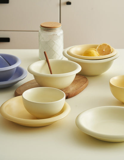 Nordic Cream-style Ceramic Plates Bowls Tablewares - PeauleyHome