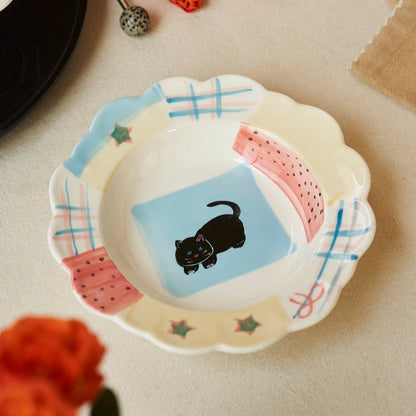 Cute Underglazed Ceramic Plates for Dessert