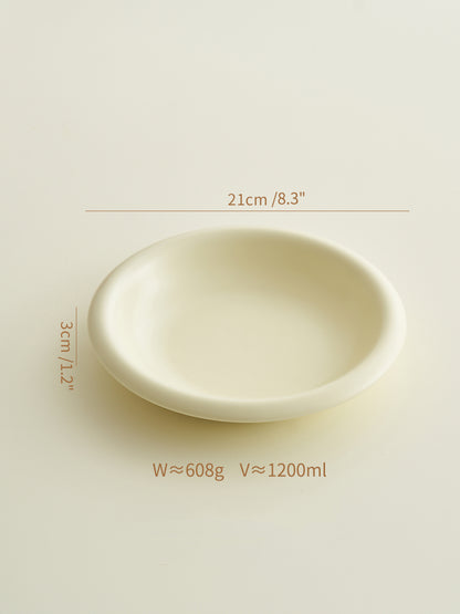 Nordic Cream-style Ceramic Plates Bowls Tablewares - PeauleyHome