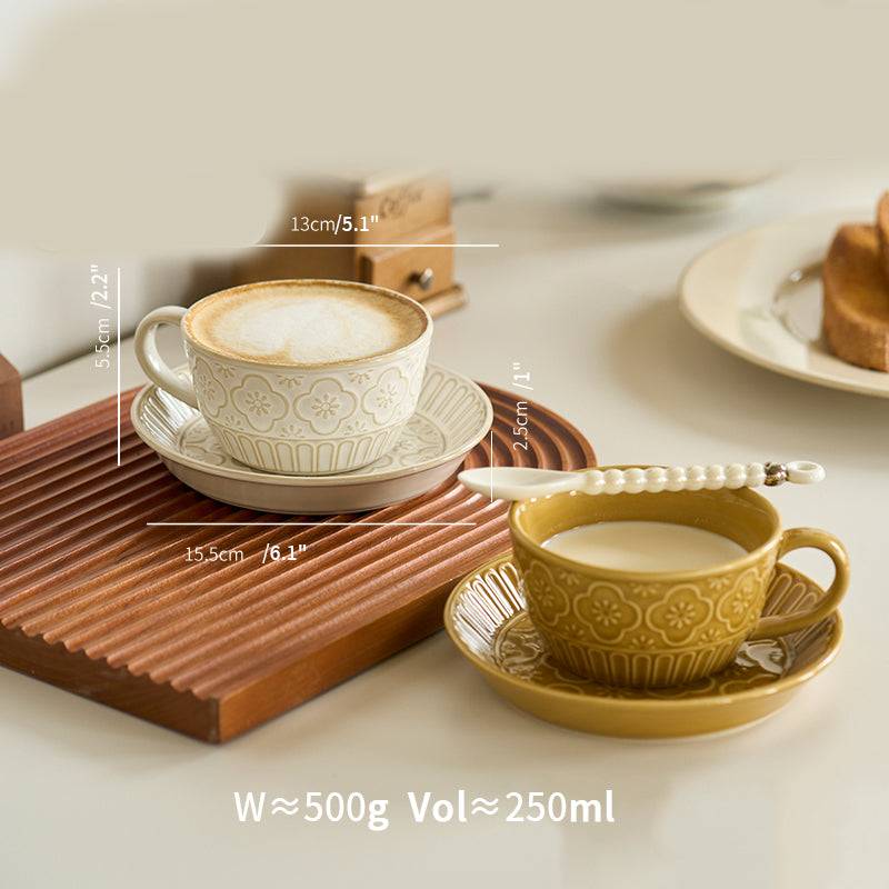 Vintage Ceramic Mug and Saucer for Afternoon Tea