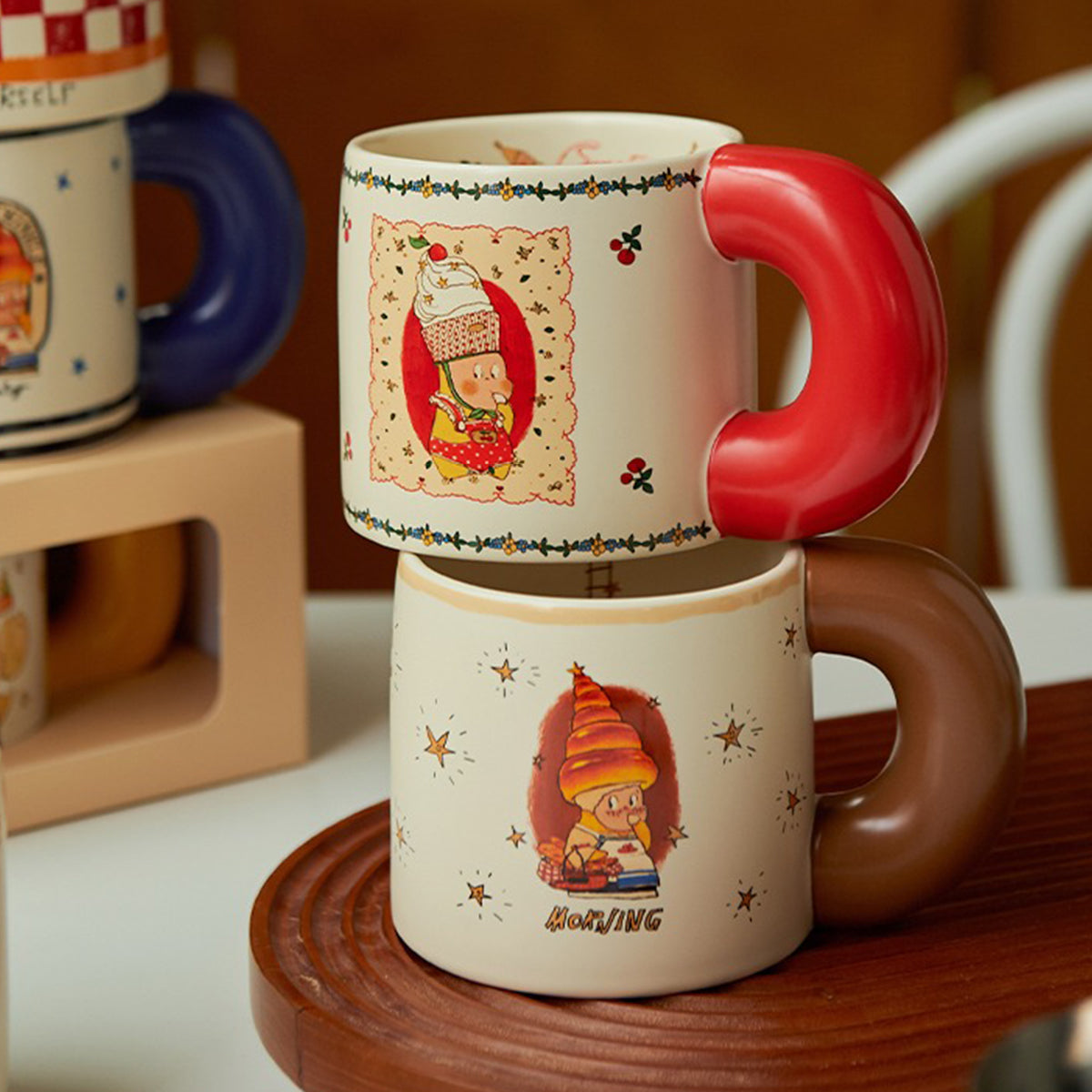 Designer Edition Twinkle Adorable Ceramic Mugs with Large Capacity