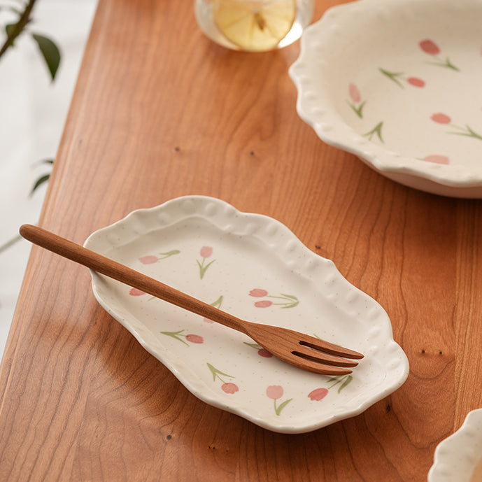 Beautiful Floral Ceramic Plates Bowls