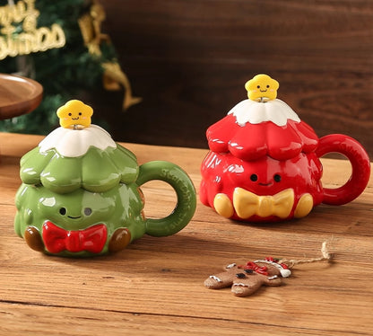 Great Christmas Gift Ceramic Mug with Lid