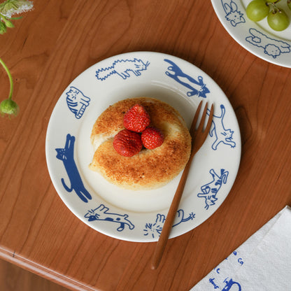 Cat / Dog-Themed Cute Ceramic Fruit Dessert Plate