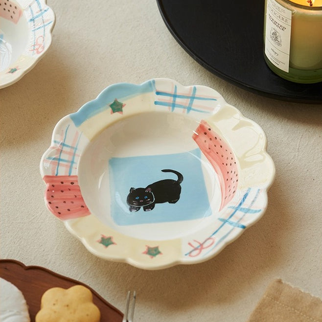 Cute Underglazed Ceramic Plates for Dessert