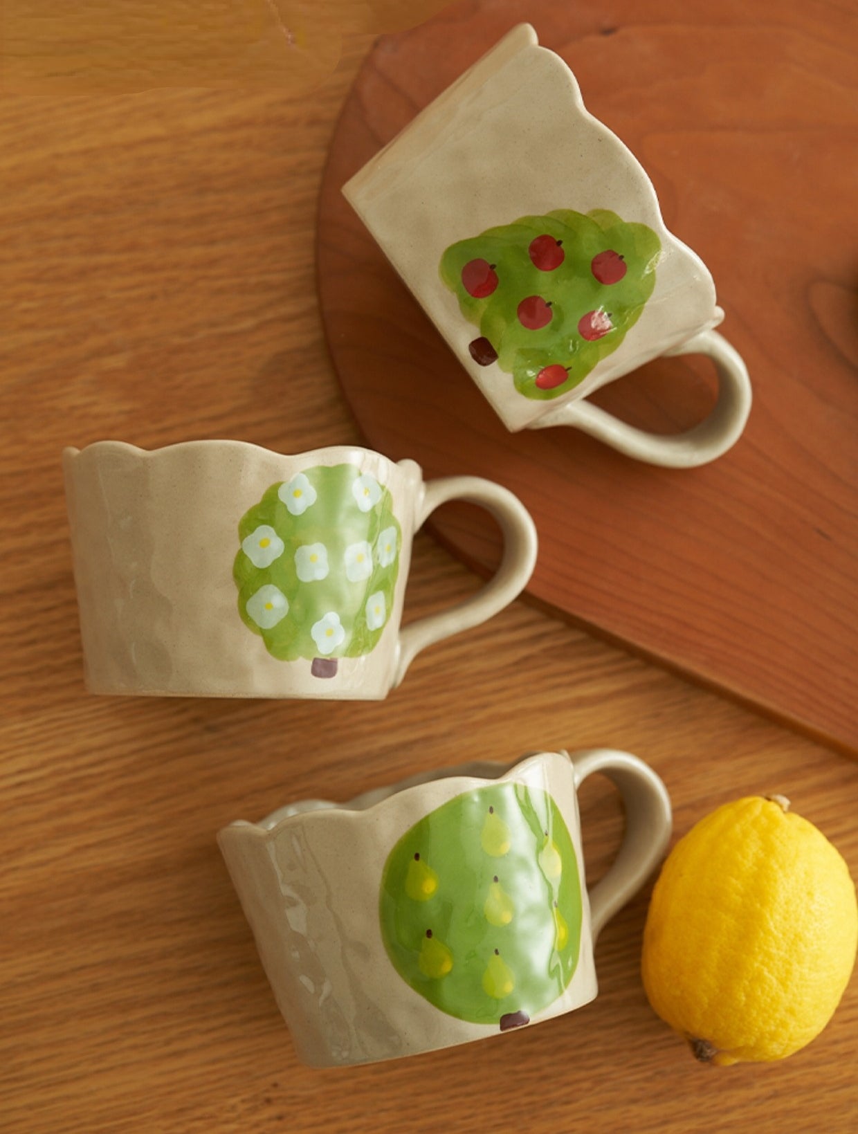 Ceramic Fruit Mug for Afternoon Tea Coffee - PeauleyHome