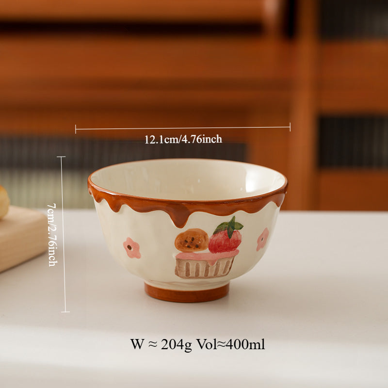 2025 New Arrival Adorable Underglazed Noodle Bowl Plate Set