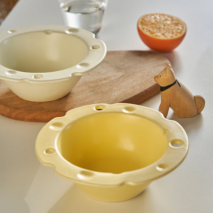 Cream Style Ceramic Bowls for Cereal or Fruits