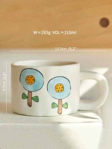 Lovely Hand-painted Coffee Mug for Home Office - PeauleyHome