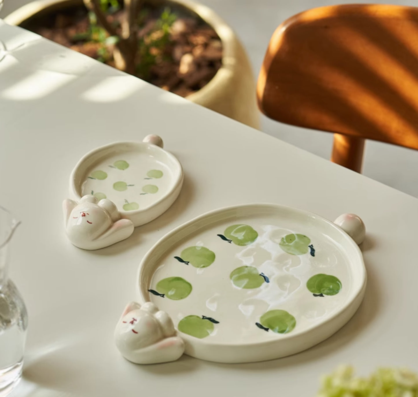 Original Cartoon Bunny Ceramic Plates Tablewares - PeauleyHome