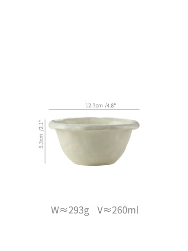 Lovely Delicate Ceramic Rice Bowls Plates Spoons