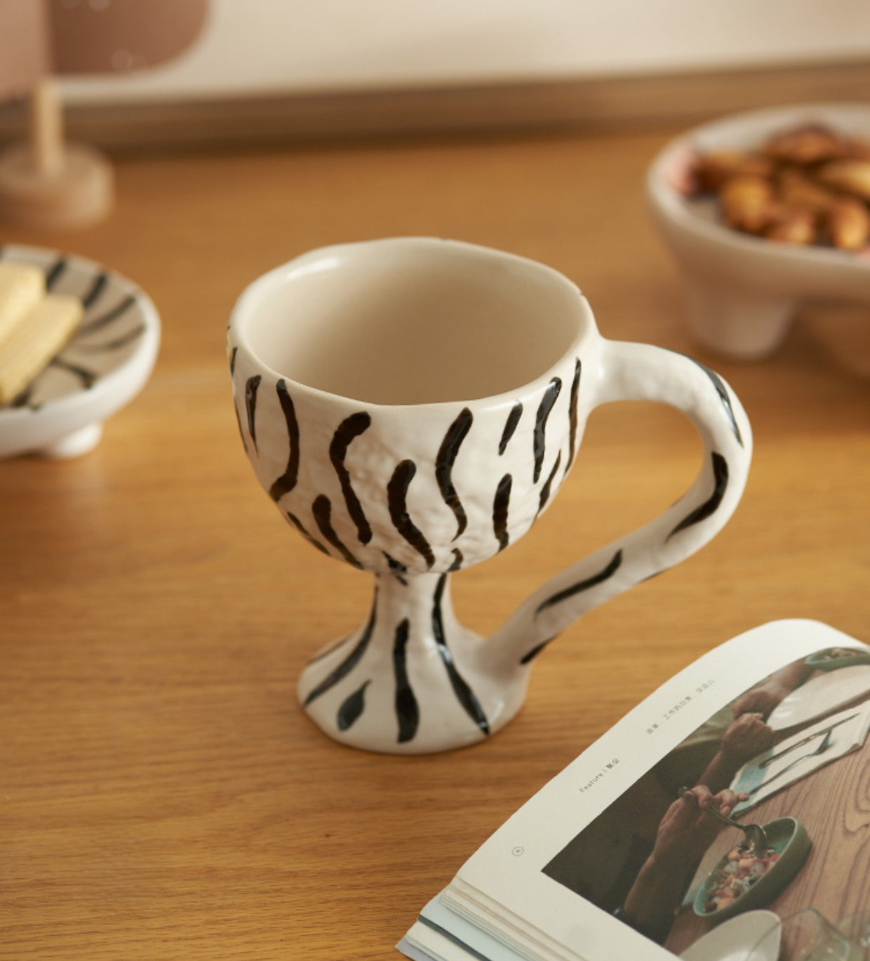 Handmade Ceramic Goblets Coffee Mugs - PeauleyHome