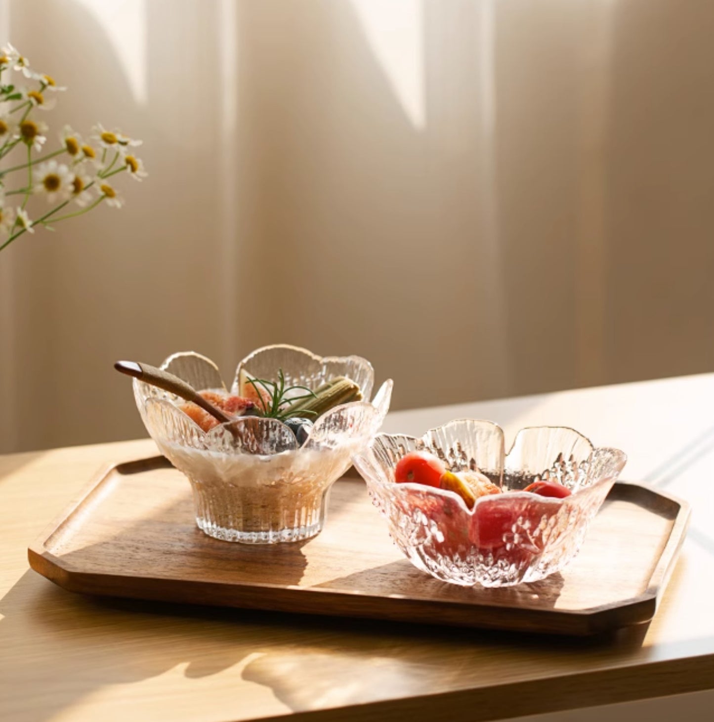 Original Embossed Glass Bowls for Salad Fruits - PeauleyHome