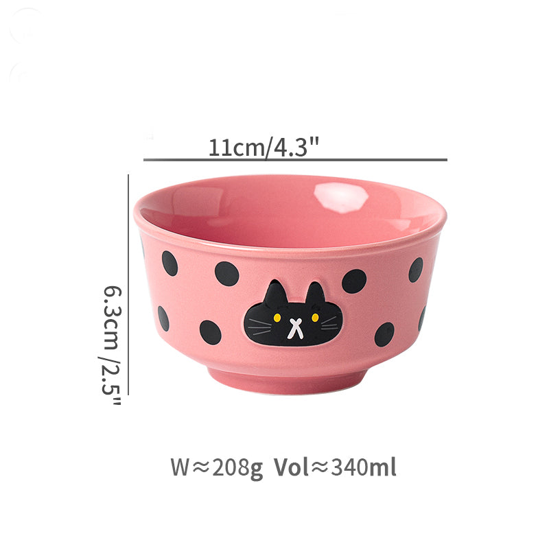 Lovely Cat-themed Bowls Plates Mugs Spoon