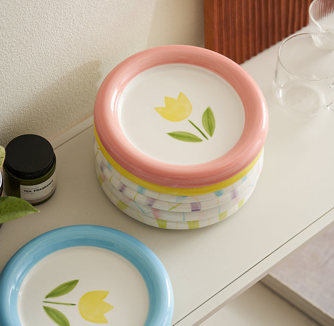 Adorable Ceramic Plates for Salad Fruits - PeauleyHome