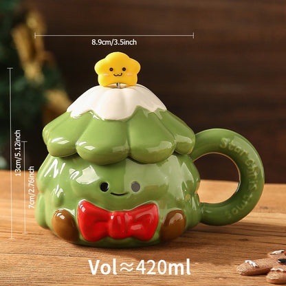 Great Christmas Gift Ceramic Mug with Lid