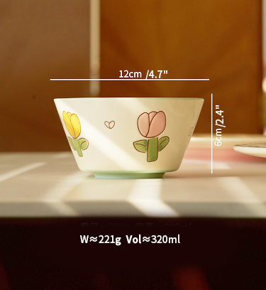 New Arrival Cute Floral Ceramic Bowls Plates - PeauleyHome