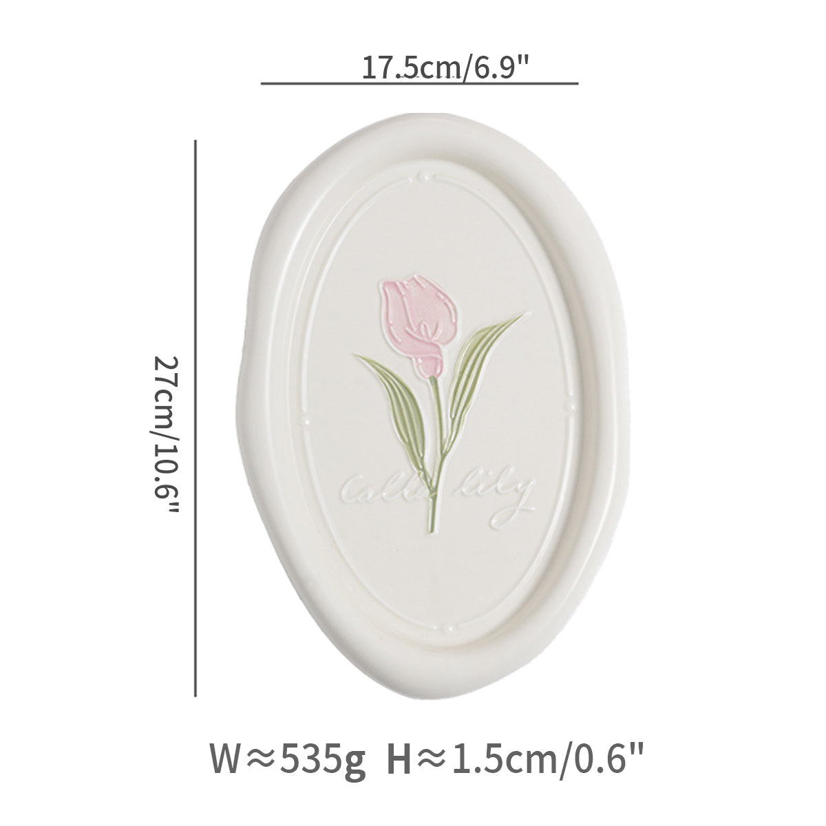 Beautiful Tulips-themed Ceramic Ceremonial Breakfast Plates