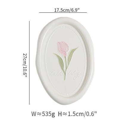 Beautiful Tulips-themed Ceramic Ceremonial Breakfast Plates