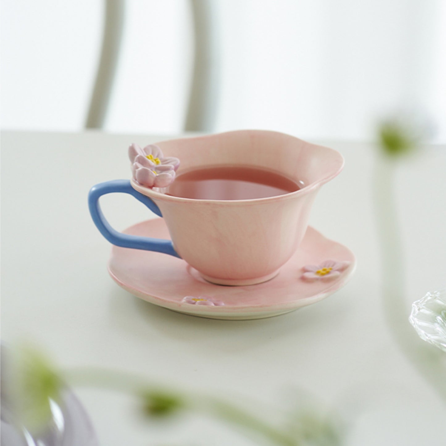 Delicate Pink Ceramic Cup Set