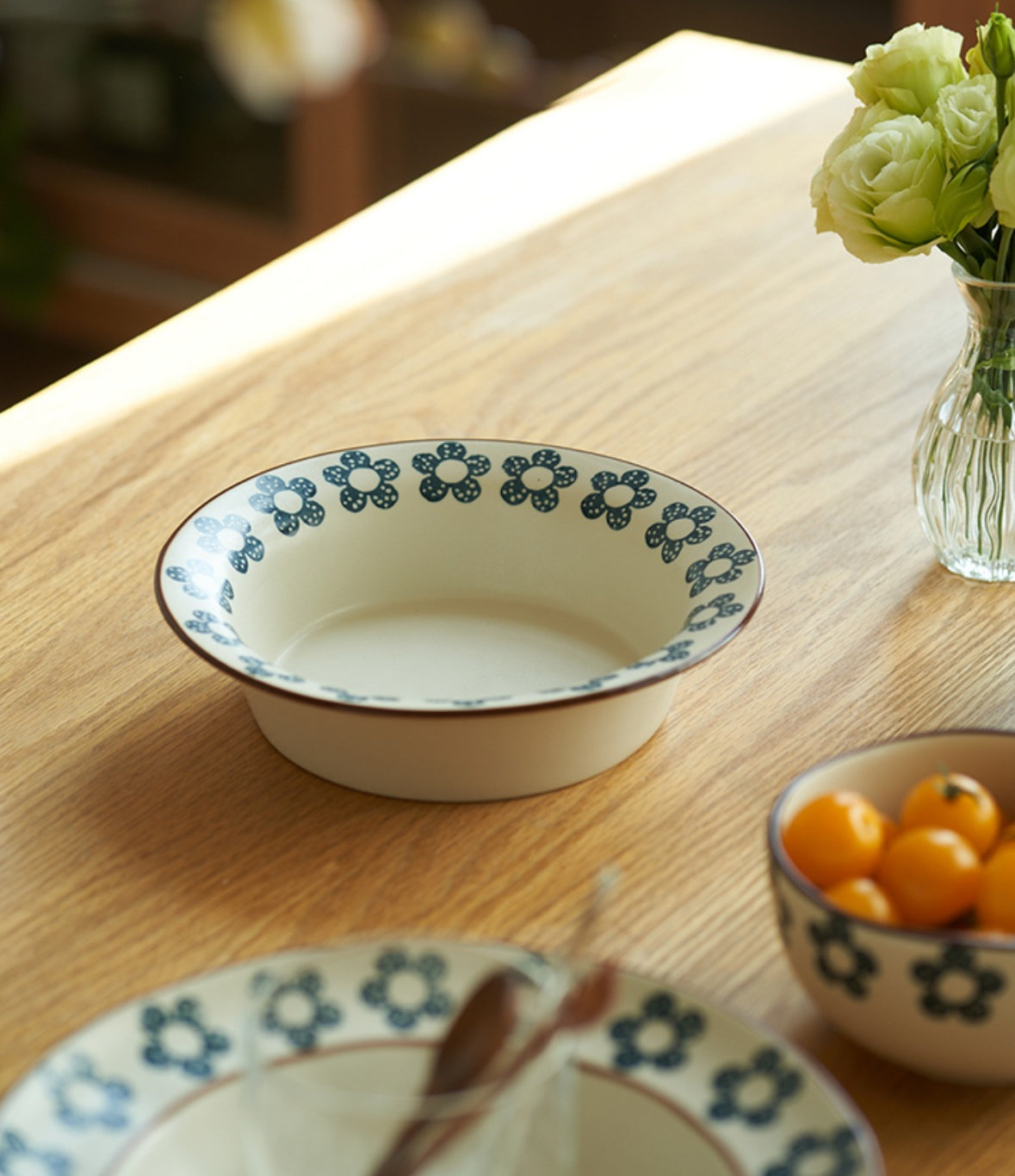 Pretty Floral Steak Plates Bowls New Arrival - PeauleyHome