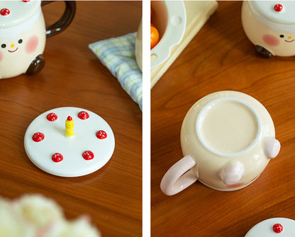 Cute Original Ceramic Mugs with Lids