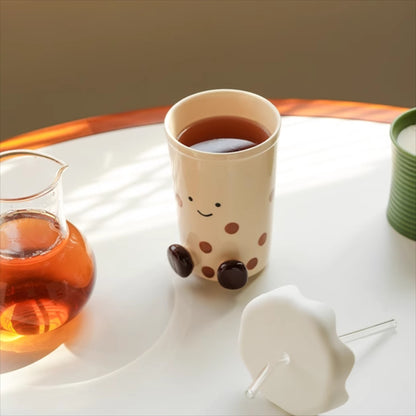 Cute Underglazed Ceramic Cup Bowl Plate