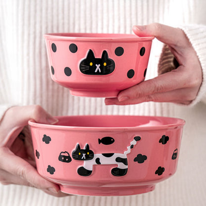 Lovely Cat-themed Bowls Plates Mugs Spoon