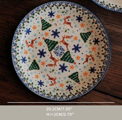 Vintage Christmas Gift Ceramic Coffee Mug Plate