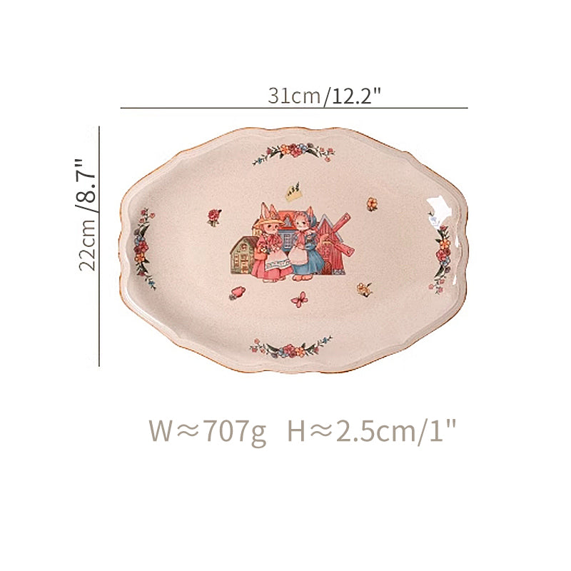 Pretty Ceramic Tablewares Bowls Plates Spoon Mug - PeauleyHome