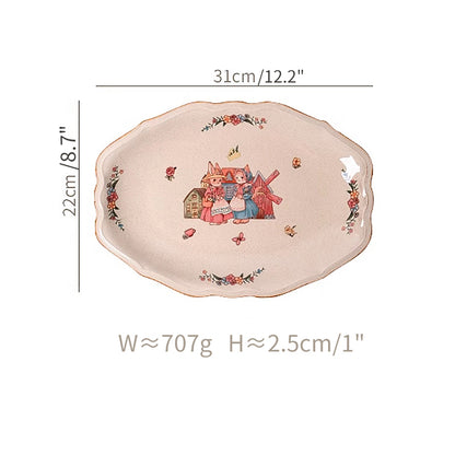 Pretty Ceramic Tablewares Bowls Plates Spoon Mug - PeauleyHome