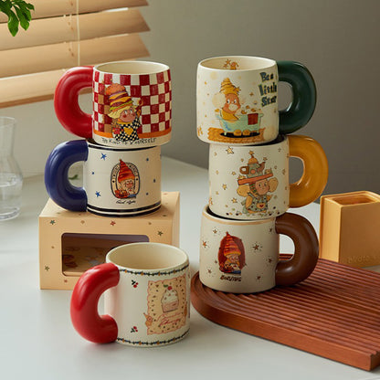 Designer Edition Twinkle Adorable Ceramic Mugs with Large Capacity