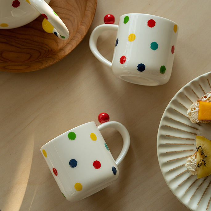 French Ceramic Pots Teapot and Teacups Set