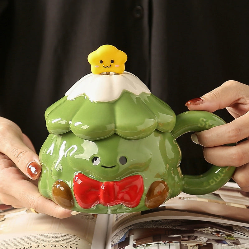 Great Christmas Gift Ceramic Mug with Lid