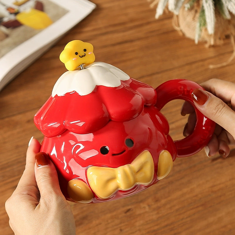 Great Christmas Gift Ceramic Mug with Lid