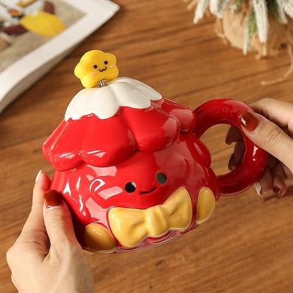 Great Christmas Gift Ceramic Mug with Lid