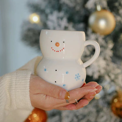 Christmas Gift Adorable Snowman Ceramic Mug