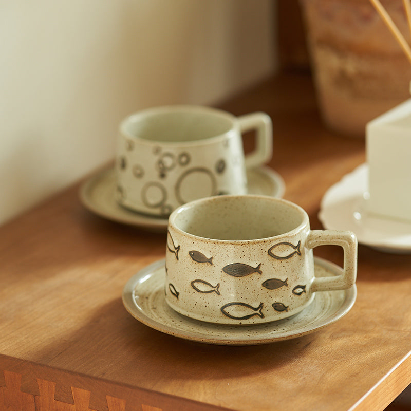 Vintage Ceramic Coffee Mugs for Home and Office - PeauleyHome